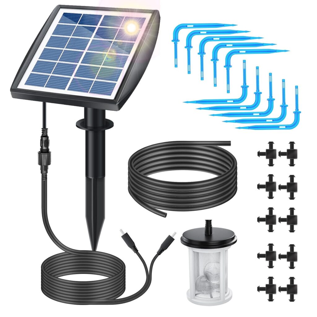 Irishom Kit de Riego por Goteo Automático Energía Solar