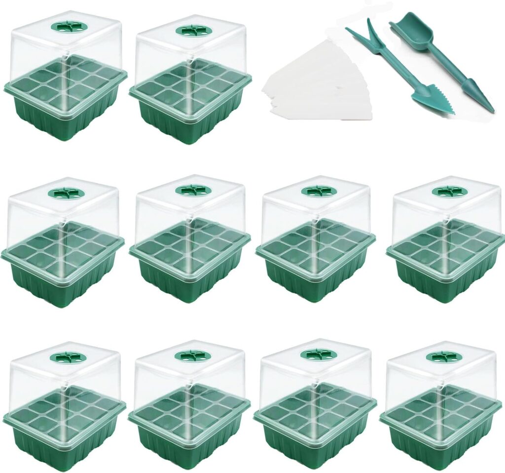 MQFORU Bandejas Semilleros, 10Pcs 120 Agujeros